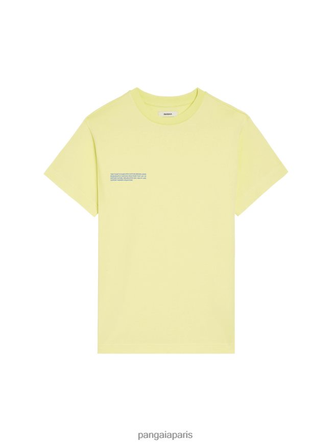 jaune rayon de soleil Pangaia vêtements femmes DH84F0188 en conversion t-shirt en coton 365
