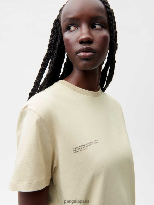 maitake beige Pangaia vêtements femmes DH84F0123 t-shirt - ampli noisette