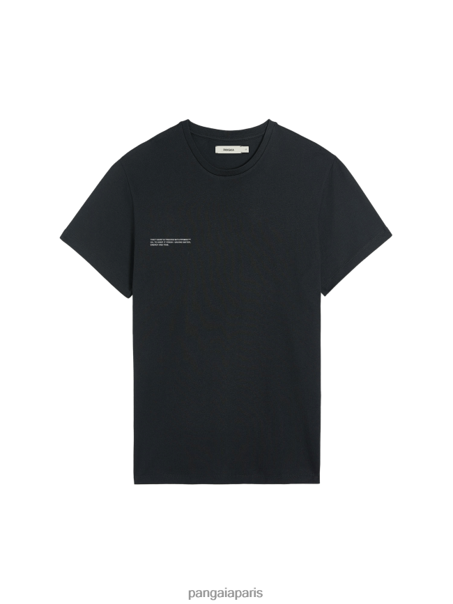 noir Pangaia vêtements femmes DH84F0135 noyau de t-shirt en coton biologique