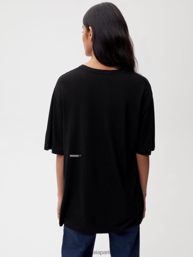 noir Pangaia vêtements femmes DH84F0144 t-shirt labo fibres infinies