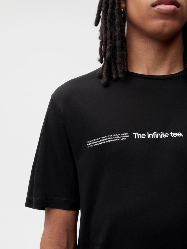 noir Pangaia vêtements femmes DH84F0144 t-shirt labo fibres infinies