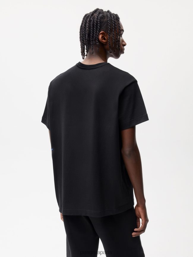 noir Pangaia vêtements femmes DH84F0154 en conversion t-shirt en coton 365