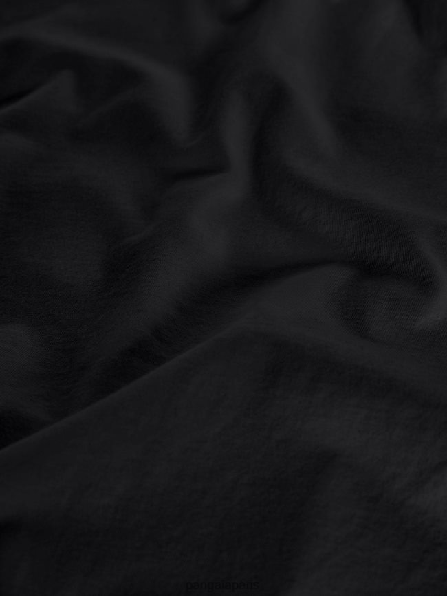 noir Pangaia vêtements femmes DH84F0161 t-shirt à épaules courtes en coton biologique avec âme en fibre c