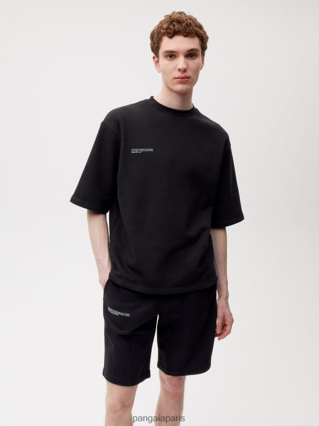 noir Pangaia vêtements femmes DH84F0162 t-shirt coupe décontractée