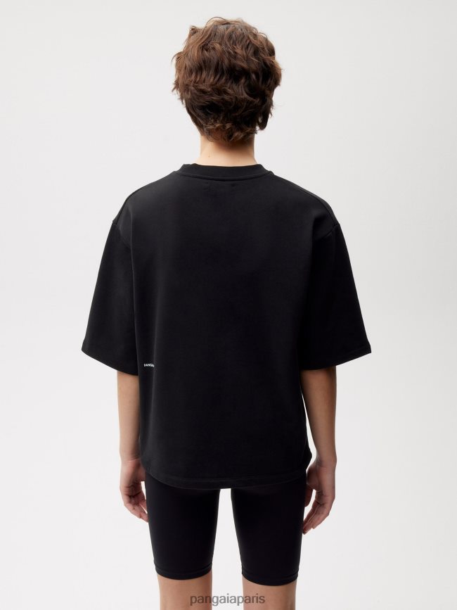 noir Pangaia vêtements femmes DH84F0162 t-shirt coupe décontractée