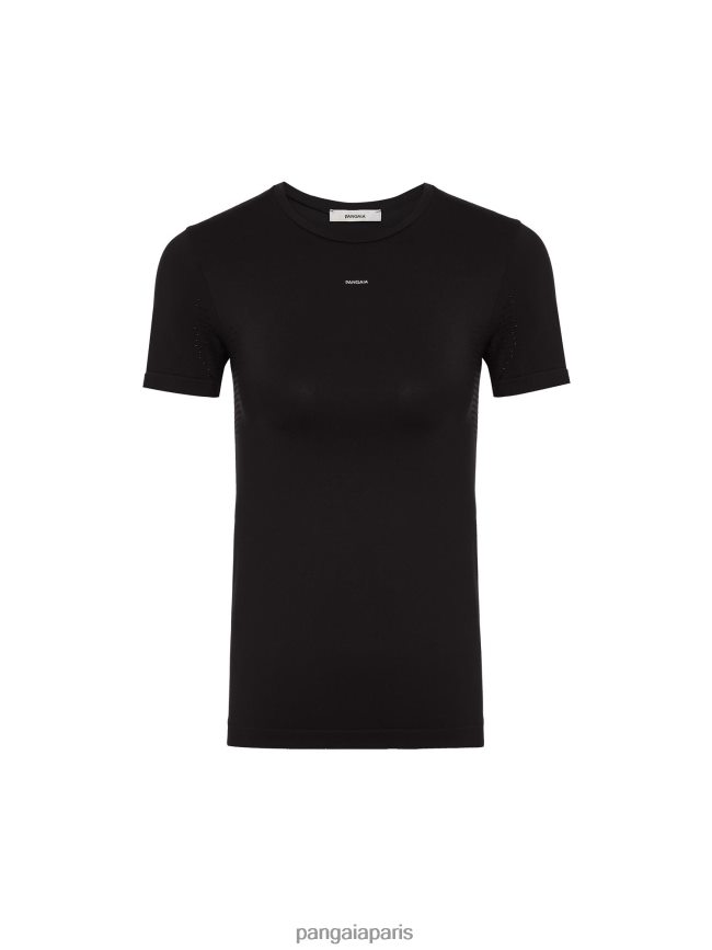 noir Pangaia vêtements femmes DH84F0186 t-shirt de mouvement