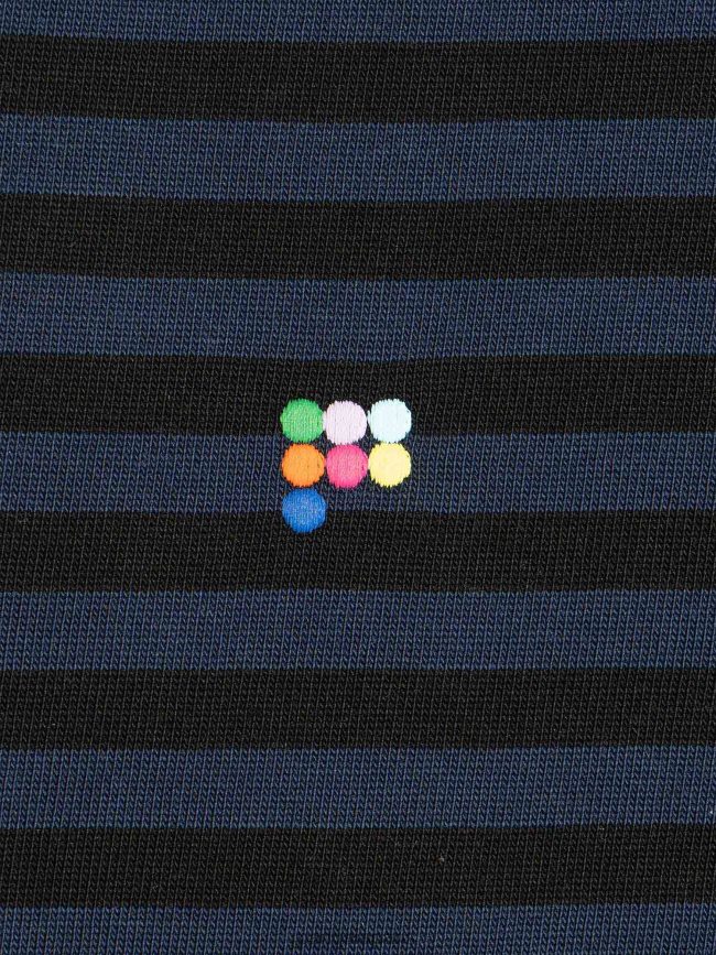 noir Pangaia vêtements femmes DH84F0209 t-shirt boxy à rayures en coton recyclé