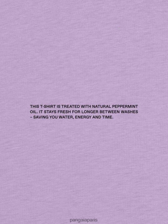 orchidée violette Pangaia vêtements femmes DH84F0159 pprmint t-shirt à épaules courtes en coton bio core