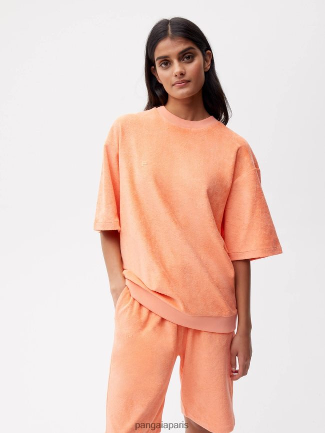 pêche parfaite Pangaia vêtements femmes DH84F0163 t-shirt en éponge