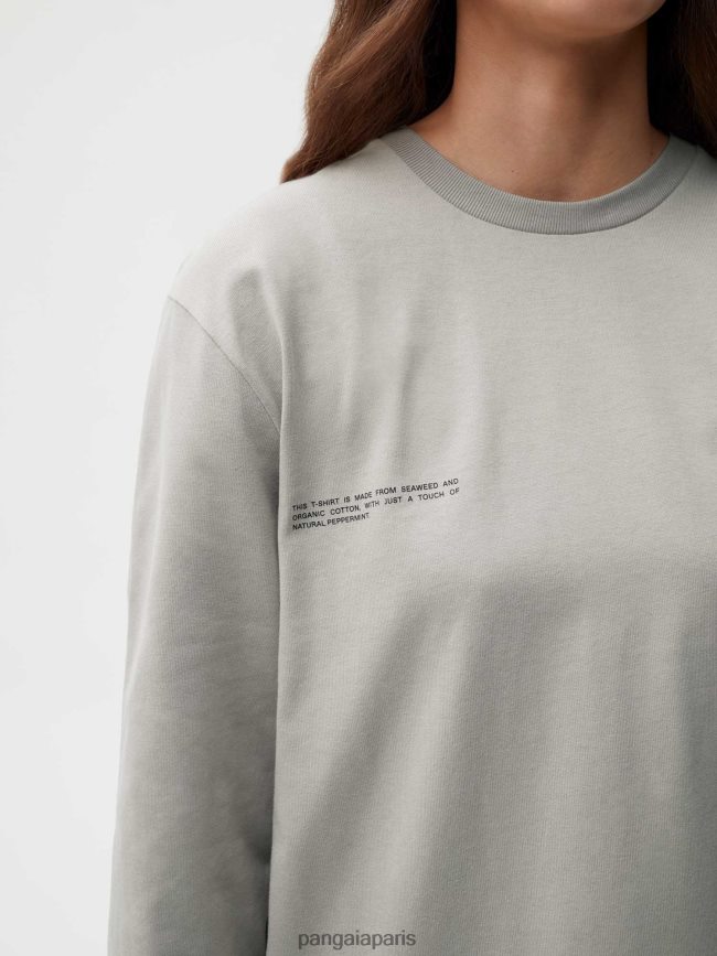 pierre Pangaia vêtements femmes DH84F0148 t-shirt à manches longues en coton biologique avec c-fiber
