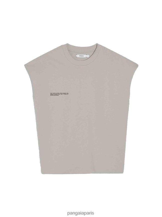 pierre Pangaia vêtements femmes DH84F0171 t-shirt à épaules courtes en coton biologique avec âme en fibre c