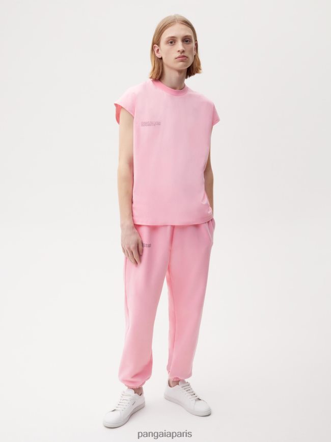 rose sakura Pangaia vêtements femmes DH84F0192 pprmint t-shirt à épaules courtes en coton bio aw21