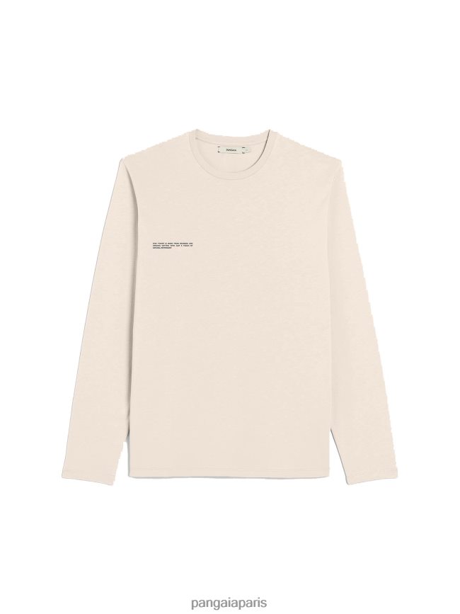 sable Pangaia vêtements femmes DH84F0187 t-shirt à manches longues en coton biologique avec c-fiber