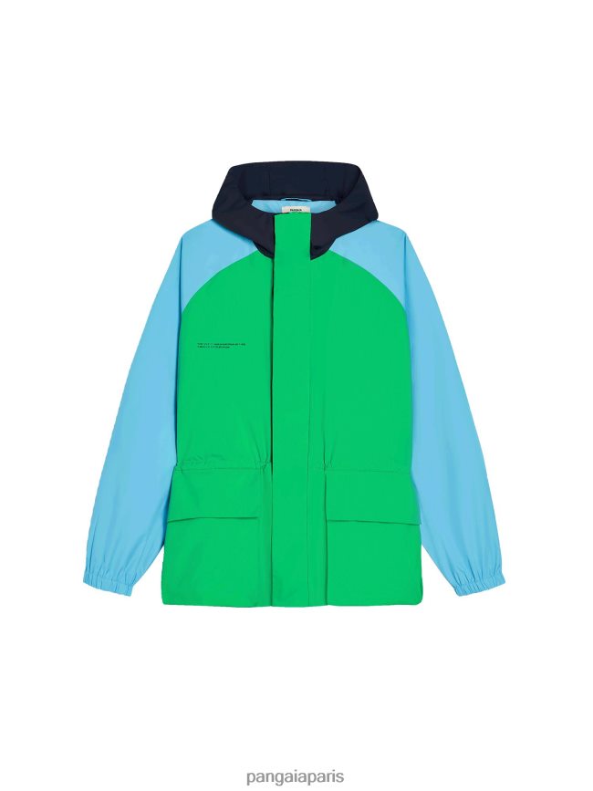 Vert Jade Pangaia vêtements femmes DH84F0487 veste color block en nylon recyclé Vert Jade Pangaia vêtements femmes DH84F0487 veste color block en nylon recyclé