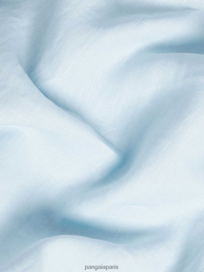 bleu bébé Pangaia vêtements femmes DH84F0459 blazer ajusté en lin aloe