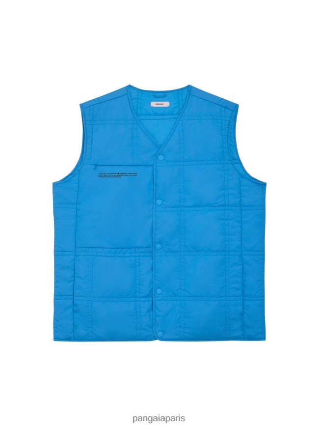 bleu céruléen Pangaia vêtements femmes DH84F0445 gilet matelassé flwrdwn