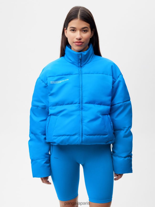 bleu céruléen Pangaia vêtements femmes DH84F0447 veste bomber flwrdwn