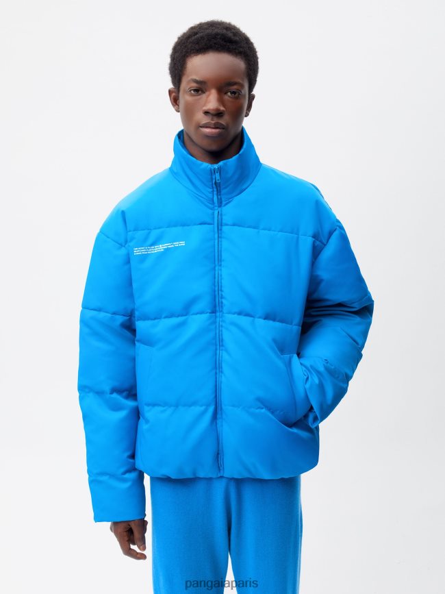 bleu céruléen Pangaia vêtements femmes DH84F0447 veste bomber flwrdwn