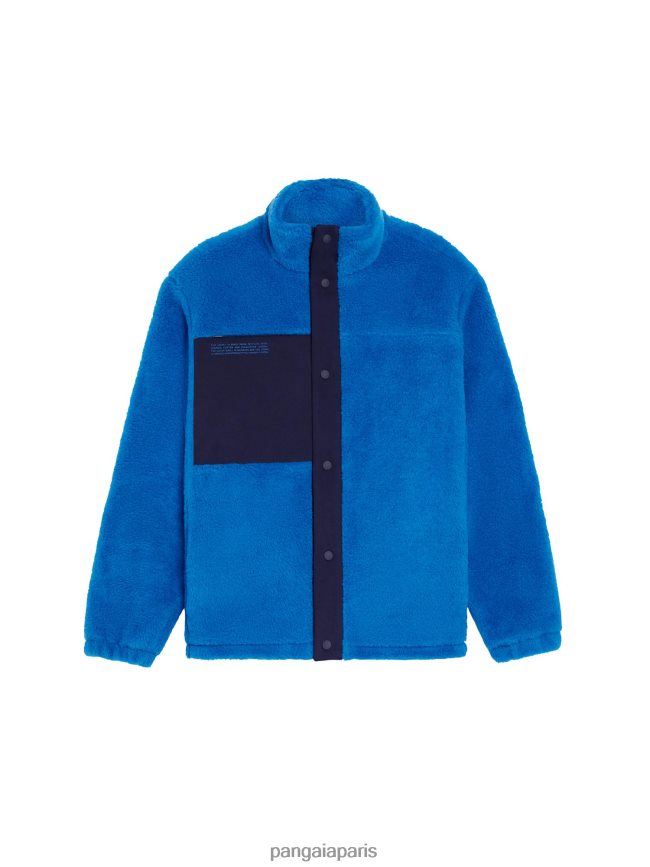 bleu céruléen Pangaia vêtements femmes DH84F0480 veste polaire en laine recyclée bleu céruléen Pangaia vêtements femmes DH84F0480 veste polaire en laine recyclée
