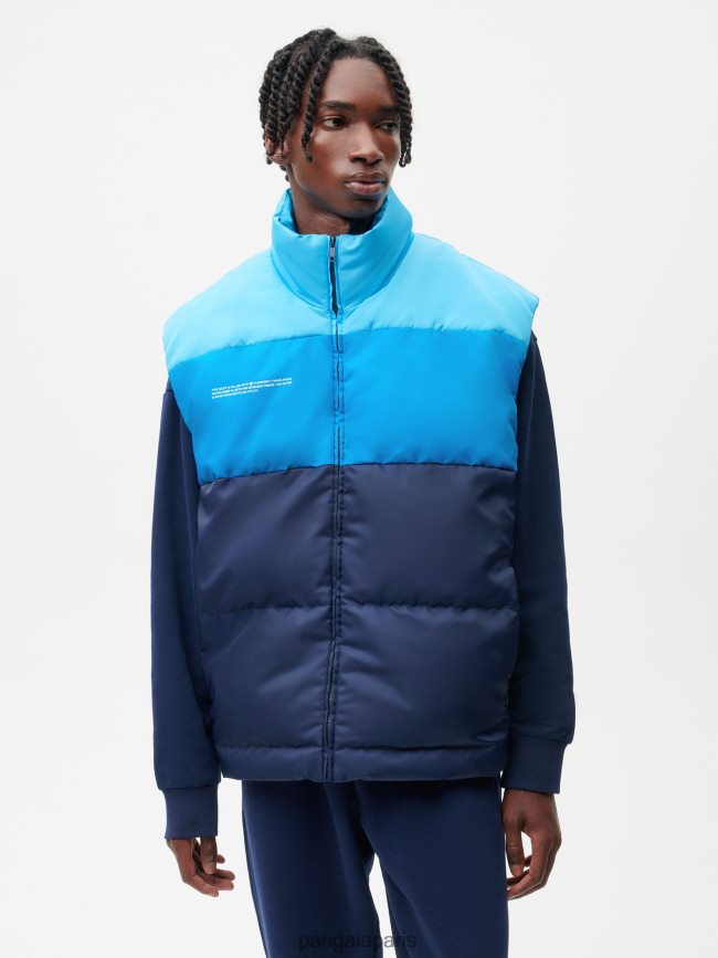 bleu marine Pangaia vêtements femmes DH84F0470 gilet flwrdwn