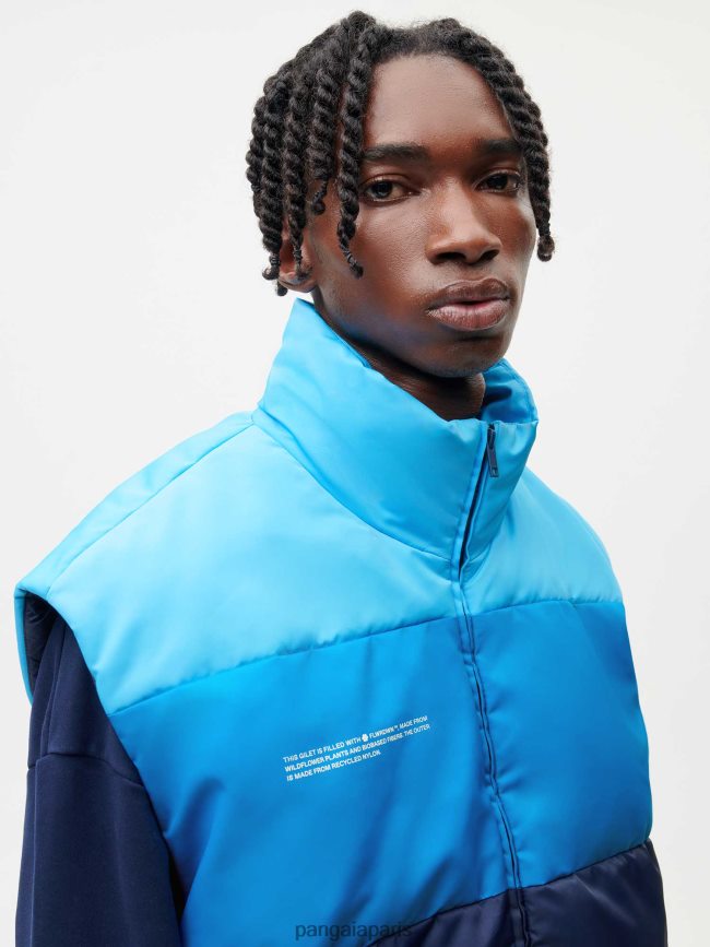 bleu marine Pangaia vêtements femmes DH84F0470 gilet flwrdwn