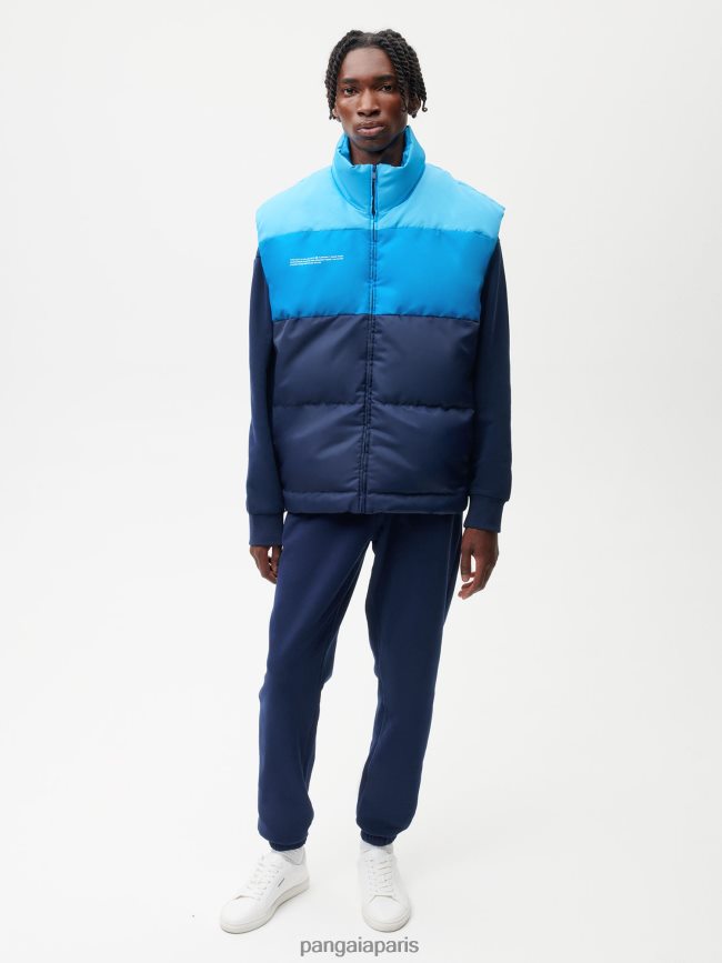 bleu marine Pangaia vêtements femmes DH84F0470 gilet flwrdwn