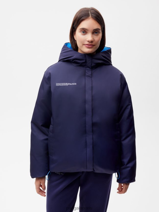 bleu marine/bleu cobalt Pangaia vêtements femmes DH84F0463 veste réversible flwrdwn