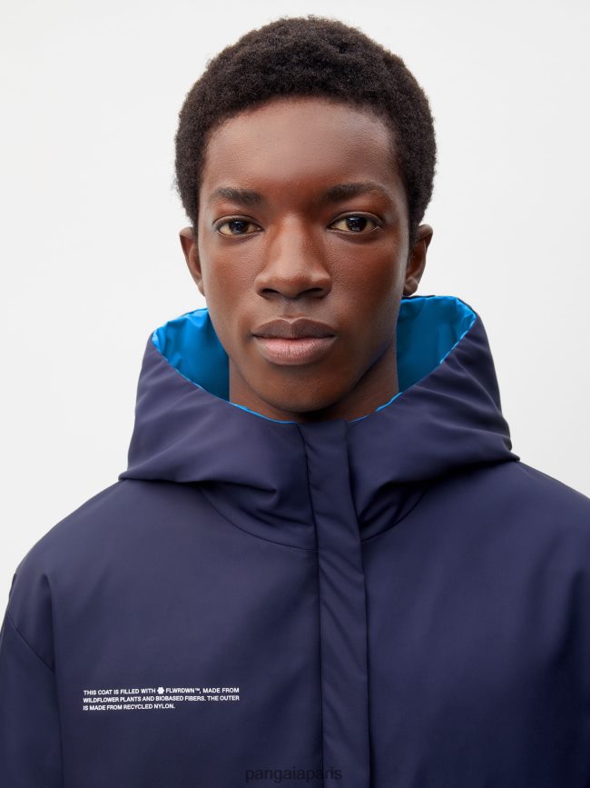 bleu marine/bleu cobalt Pangaia vêtements femmes DH84F0463 veste réversible flwrdwn