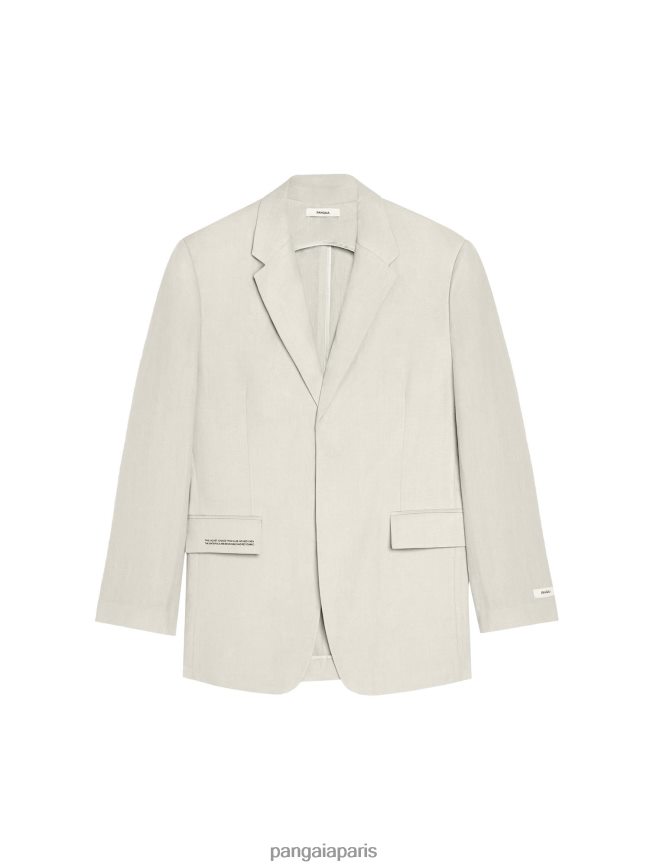 calcaire Pangaia vêtements femmes DH84F0484 blazer ajusté en lin aloe calcaire Pangaia vêtements femmes DH84F0484 blazer ajusté en lin aloe