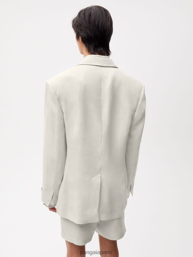 calcaire Pangaia vêtements femmes DH84F0484 blazer ajusté en lin aloe