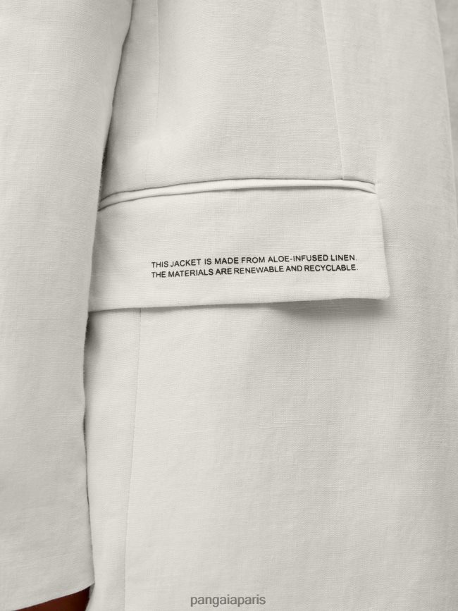 calcaire Pangaia vêtements femmes DH84F0484 blazer ajusté en lin aloe
