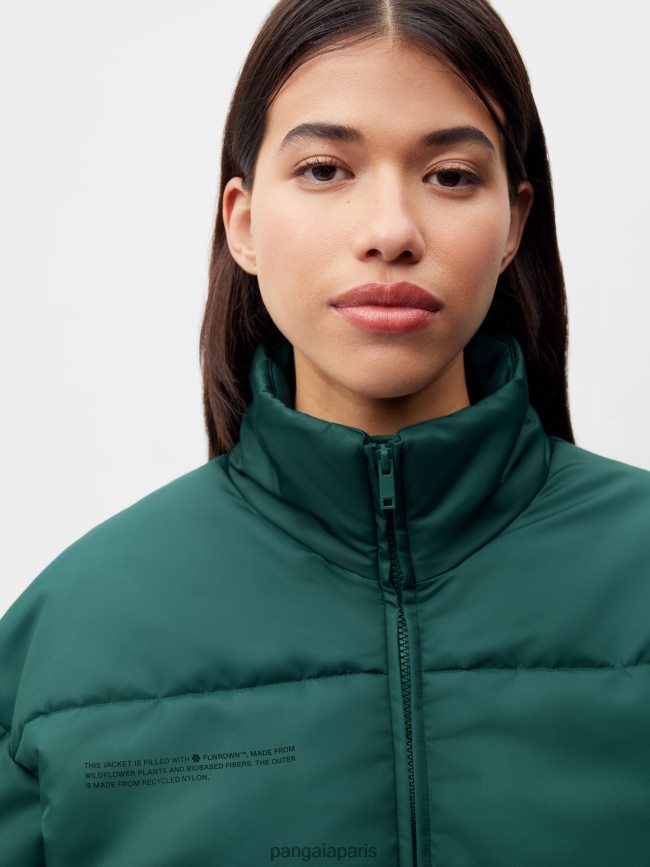 feuillage vert Pangaia vêtements femmes DH84F0465 veste bomber flwrdwn