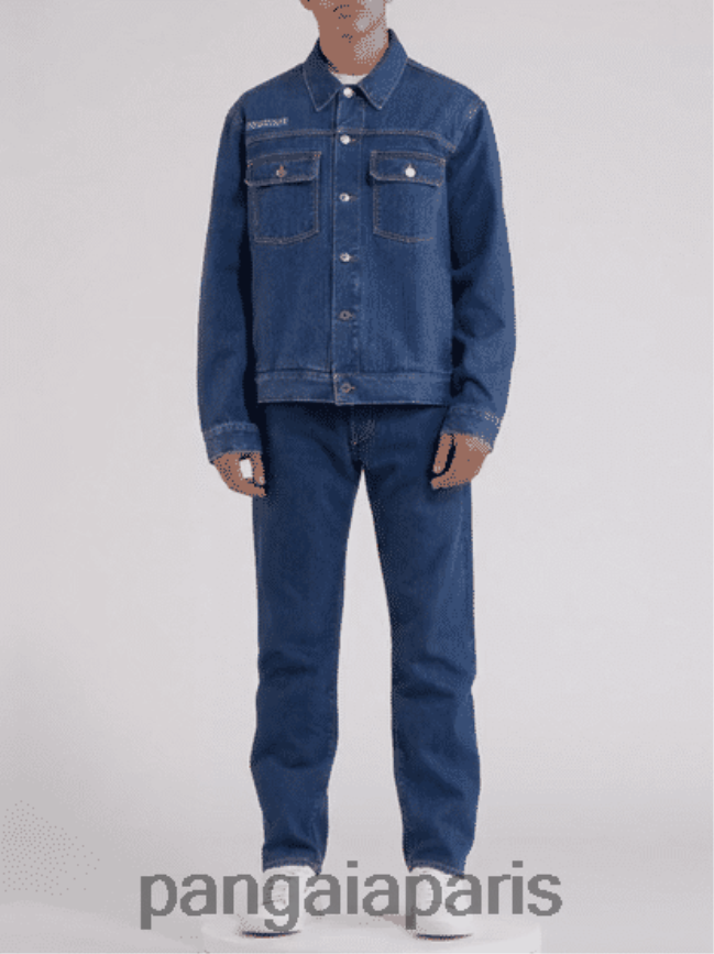 mi-lavage Pangaia vêtements femmes DH84F0404 veste en jean ortie