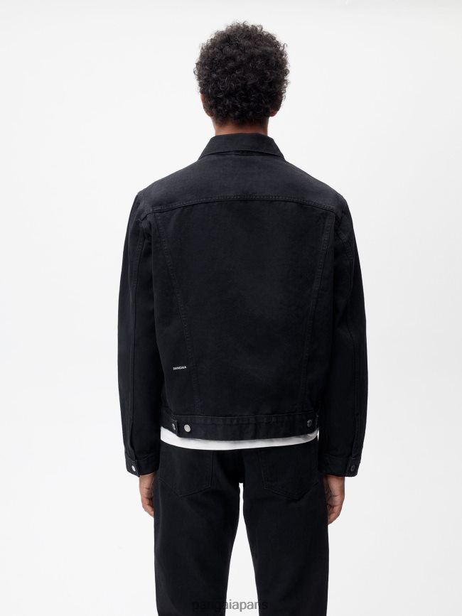 noir Pangaia vêtements femmes DH84F0405 veste en jean ortie