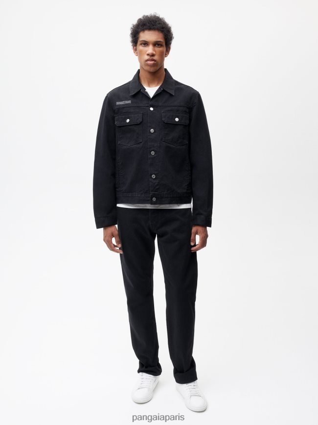 noir Pangaia vêtements femmes DH84F0405 veste en jean ortie