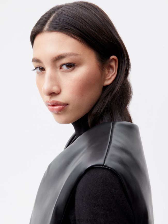 noir Pangaia vêtements femmes DH84F0442 le gilet aérien