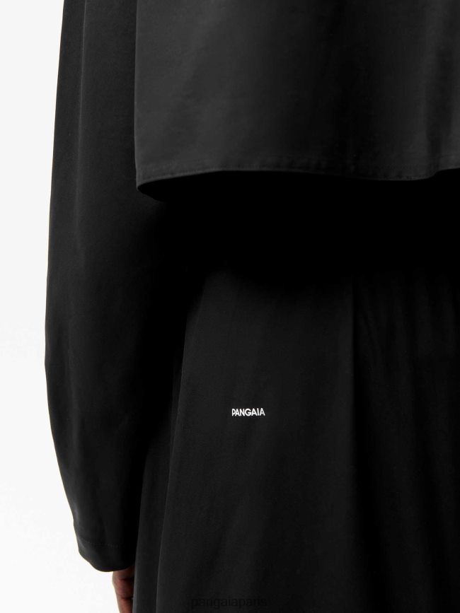 noir Pangaia vêtements femmes DH84F0468 trench en coton bio