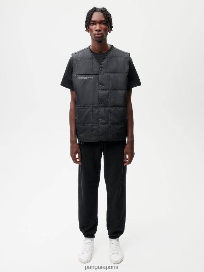 noir Pangaia vêtements femmes DH84F0478 gilet matelassé flwrdwn