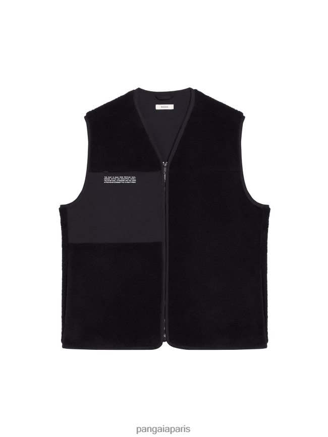 noir Pangaia vêtements femmes DH84F0485 gilet polaire en laine recyclée noir Pangaia vêtements femmes DH84F0485 gilet polaire en laine recyclée