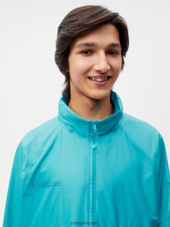 paon bleu Pangaia vêtements femmes DH84F0492 veste en nylon à dégradation améliorée