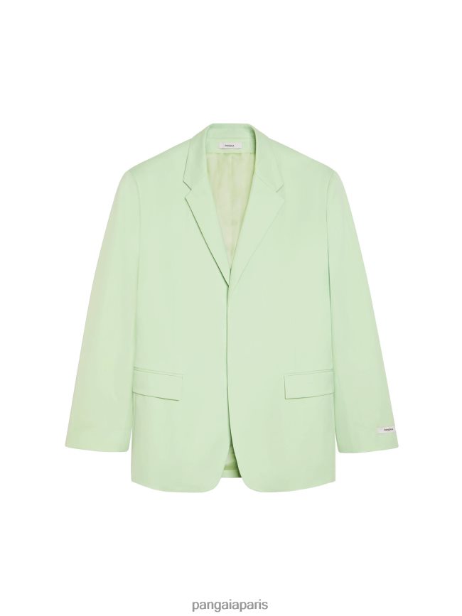 pistache Pangaia vêtements femmes DH84F0471 blazer de tailleur oversize en coton bio