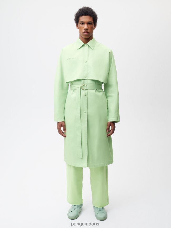 pistache Pangaia vêtements femmes DH84F0488 trench en coton bio
