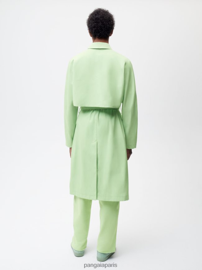pistache Pangaia vêtements femmes DH84F0488 trench en coton bio