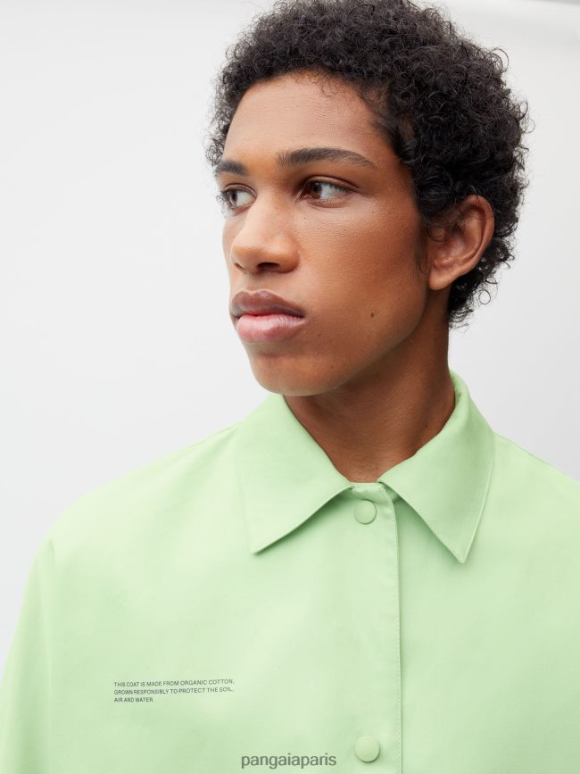 pistache Pangaia vêtements femmes DH84F0488 trench en coton bio