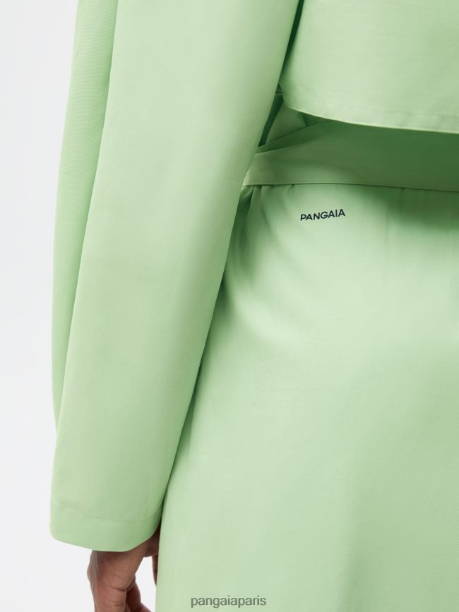 pistache Pangaia vêtements femmes DH84F0488 trench en coton bio