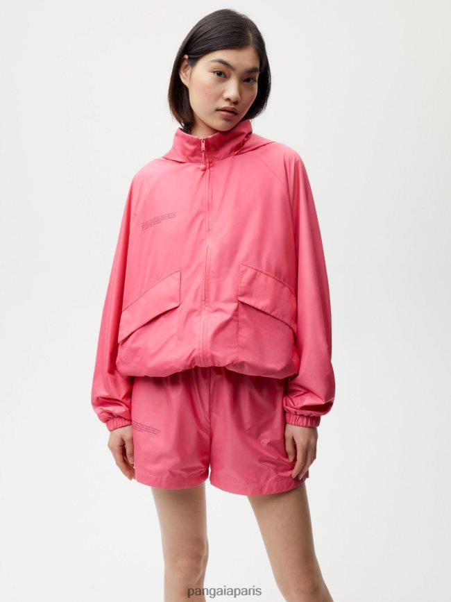 rose lotus Pangaia vêtements femmes DH84F0489 veste en nylon à dégradation améliorée