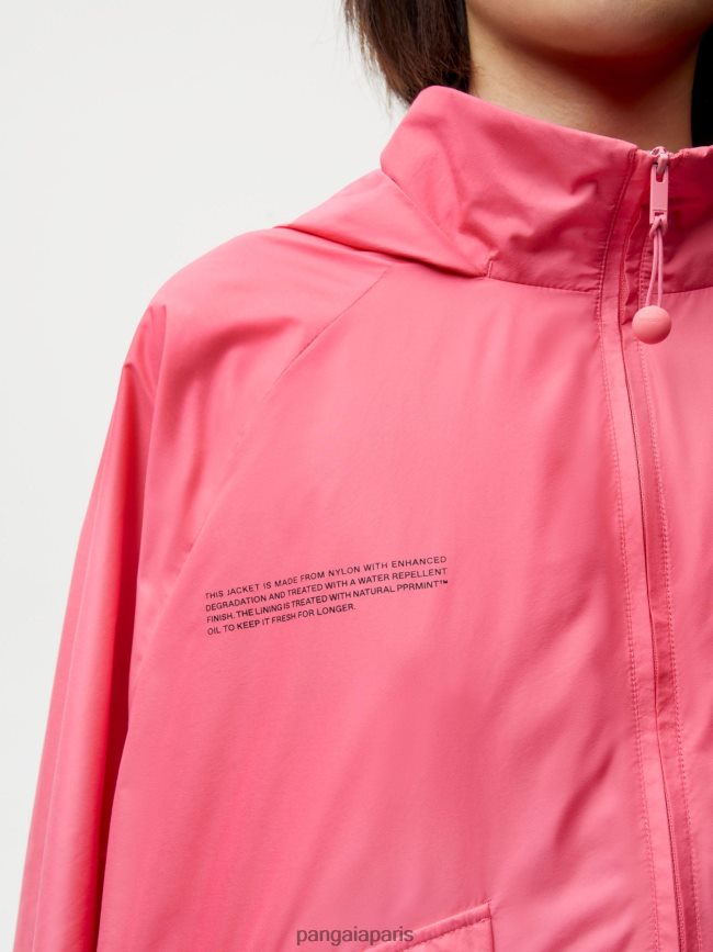 rose lotus Pangaia vêtements femmes DH84F0489 veste en nylon à dégradation améliorée