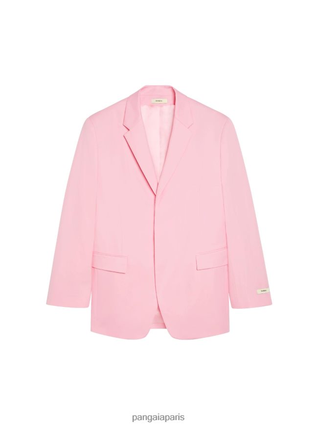 rose sakura Pangaia vêtements femmes DH84F0466 blazer de tailleur oversize en coton bio