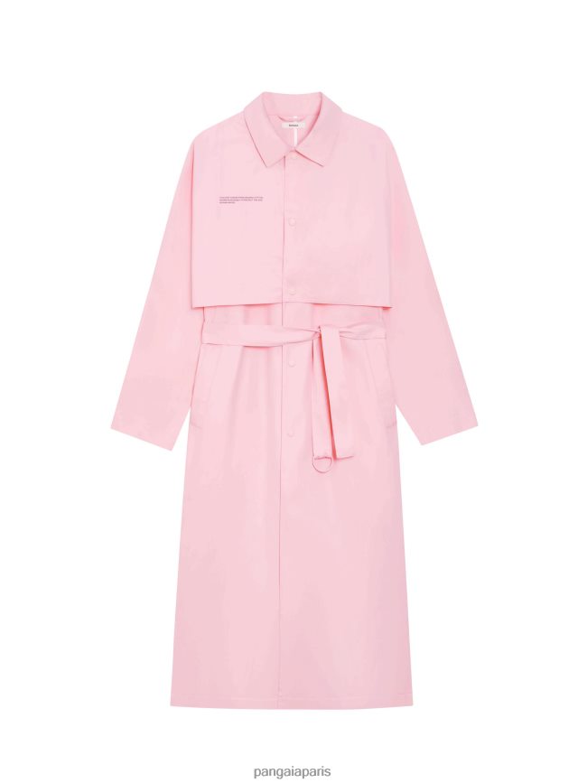 rose sakura Pangaia vêtements femmes DH84F0486 trench en coton bio rose sakura Pangaia vêtements femmes DH84F0486 trench en coton bio