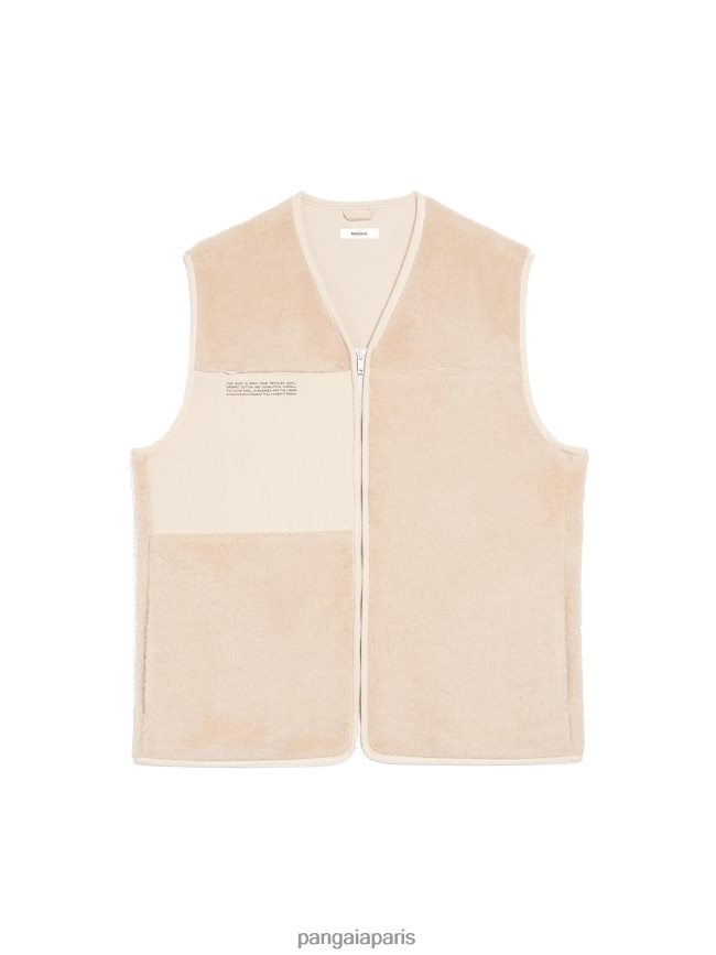 sable Pangaia vêtements femmes DH84F0444 gilet polaire en laine recyclée